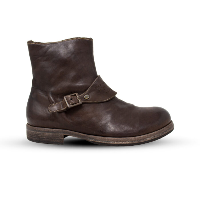 Canticum 8 side view of the dark brown ankle boot