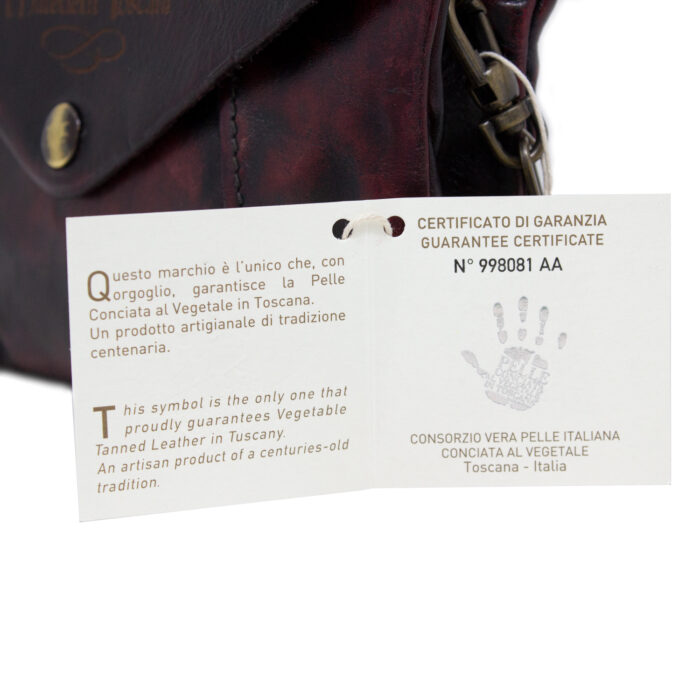 Dodola certificate of guarantee of the wine-colored pouch