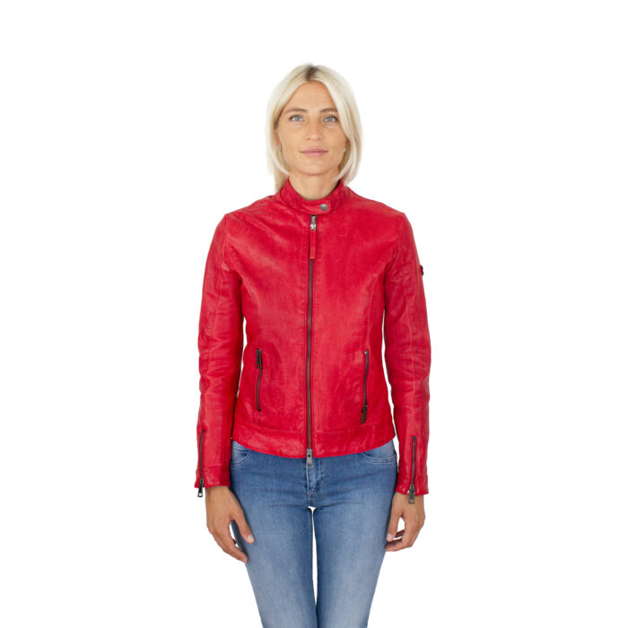 Andrômeda frente da jaqueta vermelha