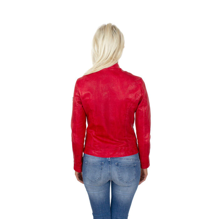 Andrômeda costas da jaqueta vermelha