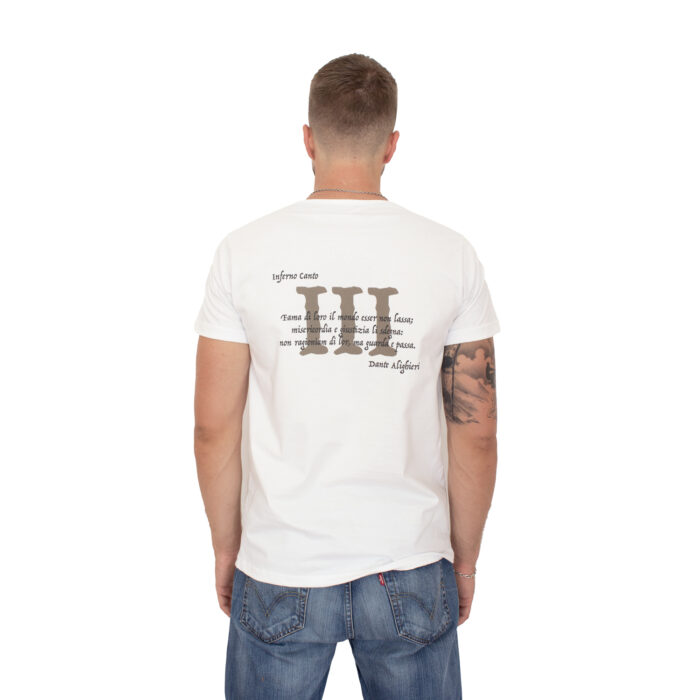Canto III Inferno T-Shirt in white back