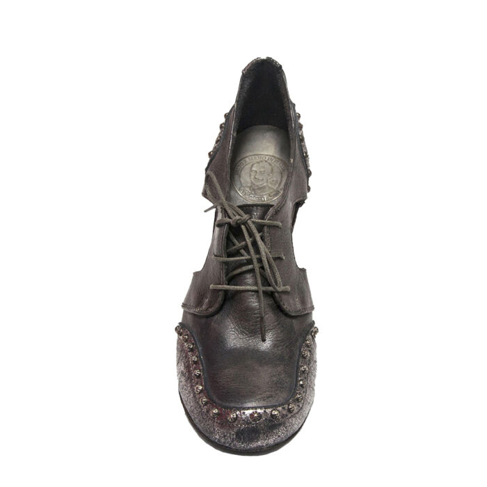 Studded derby shoe open front