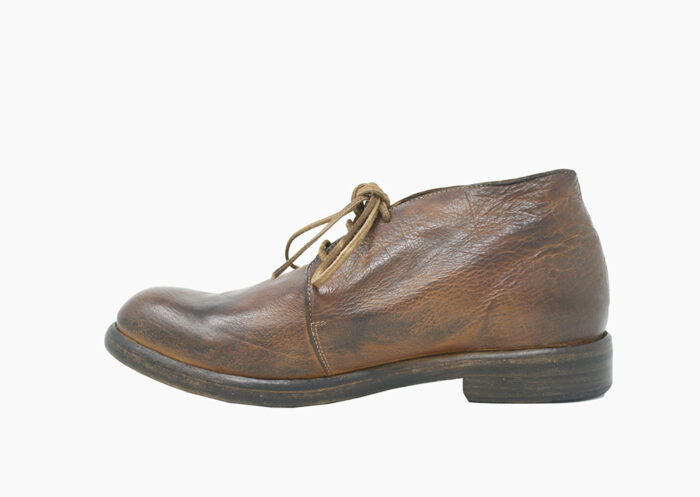 Polacchina in Pelle 1950 lato sinistro della scarpa color marrone