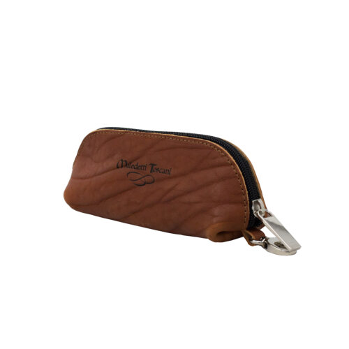 Pen and glasses case isometric brown color
