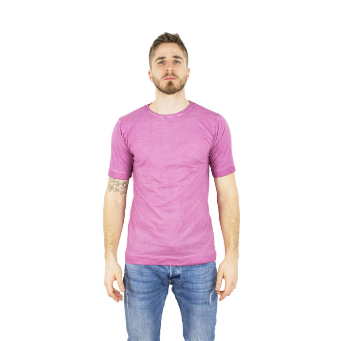 T-Shirt in Corteccia d'albero e Alghe Marine color viola fronte