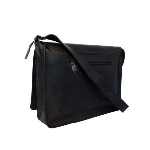 Capa 1, окрашенный вручную изометрический вид сумки черно-медного цвета.