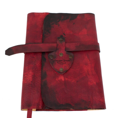 2022 Diary Hand-colored front in red-dark brown color
