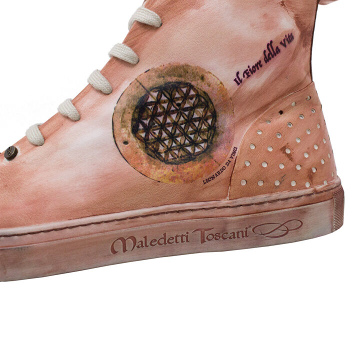 Flower of life album detail of the design on the shoe