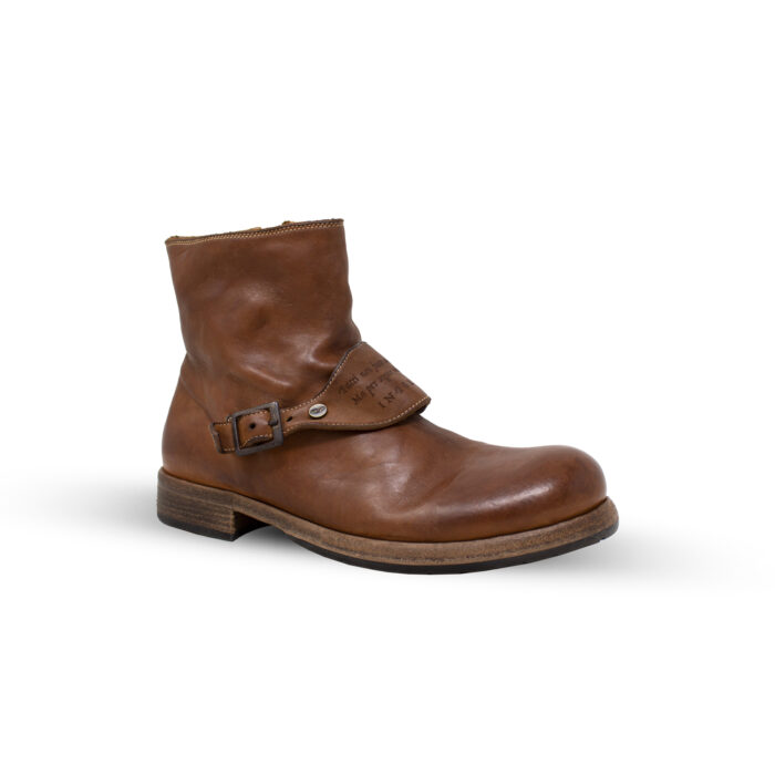 Canticum 1D isometric view of the leather-colored ankle boot