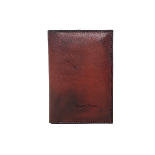 Brieftaschen und Reisepass braune Sandale-dunkelbraune Vorderseite